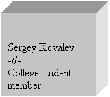 Text Box: Sergey Kovalev           
-//-    
College student   
             
